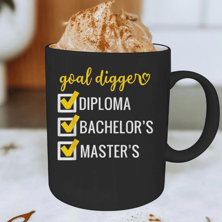 Goal Digger Inspirational Quotes Master's Degree Graduation Graphic Print Coffee Mug