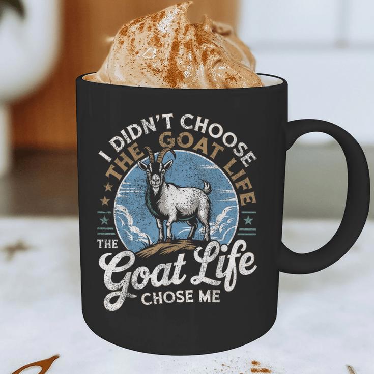 Goat Life Chose Me Rancher Farmer Goat Dad Goat Graphic Print Coffee Mug