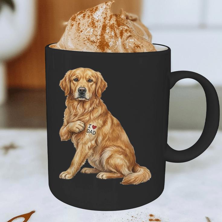 Golden Retriever I Love Dad Dog Dad Father's Day Graphic Print Coffee Mug Golden Retriever I Love Dad Dog Dad Father's Day Graphic Print Coffee Mug