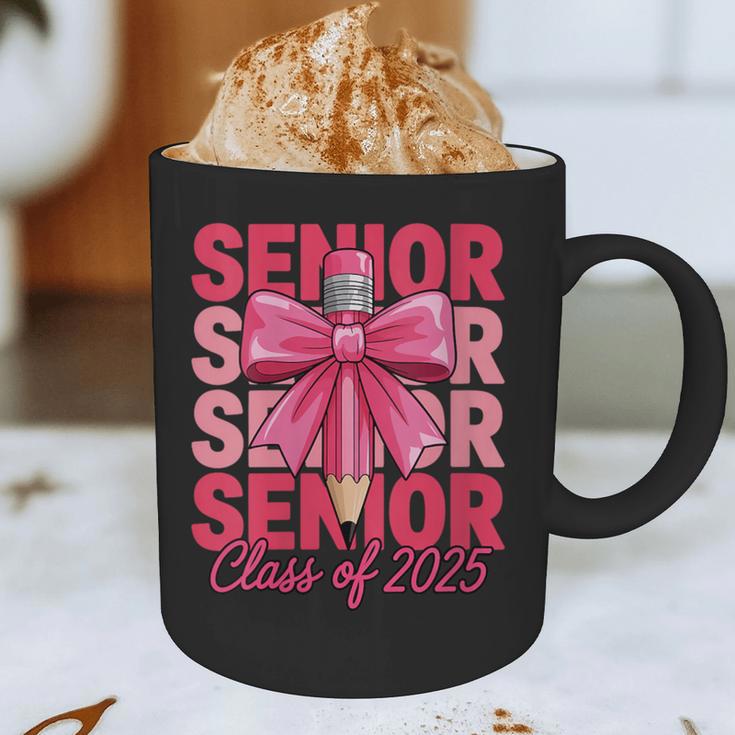 Graduate 2025 For Senior 2025 Graduation Coquette Pink Bow Graphic Print Coffee Mug