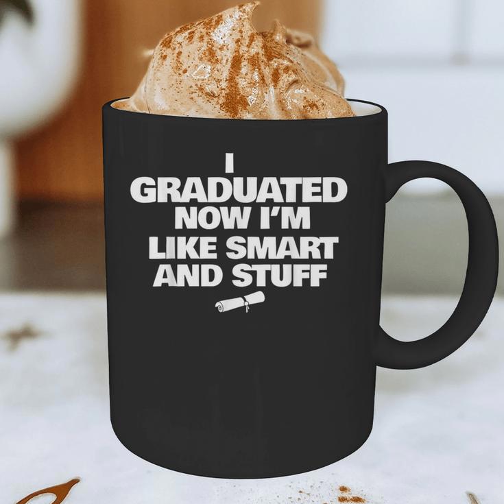 I Graduated Smart And Stuff Funny Graduation Shirt Graphic Print Coffee Mug