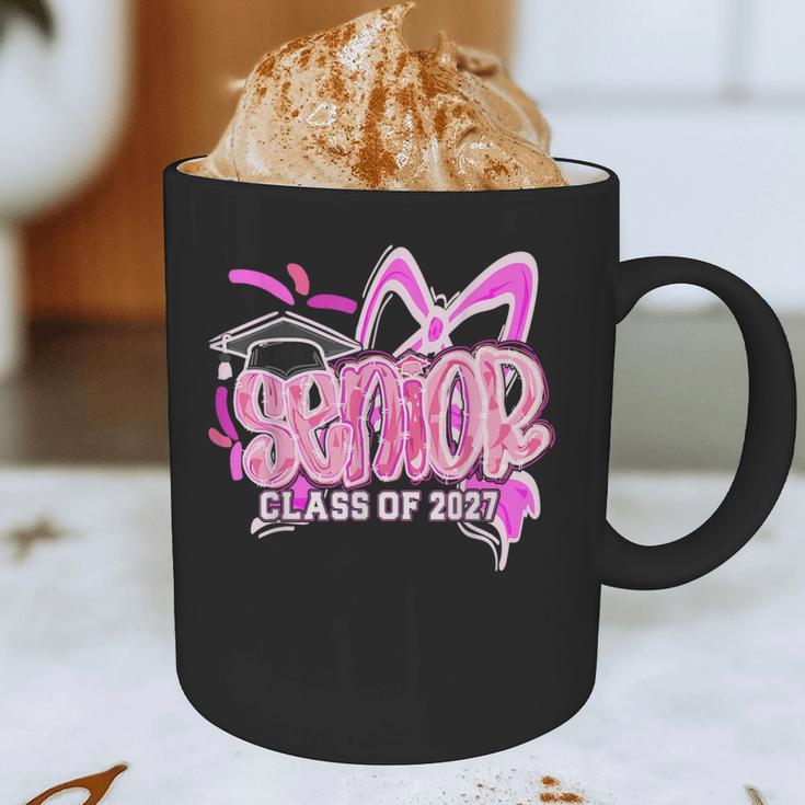 Graduation 2027 Senior 2027 Class Of 2027 Coquette Pink Girl Graphic Print Coffee Mug