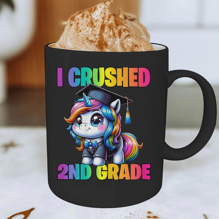 Graduation I Crushed 2nd Grade Unicorn Girls Grad Magical Graphic Print Coffee Mug