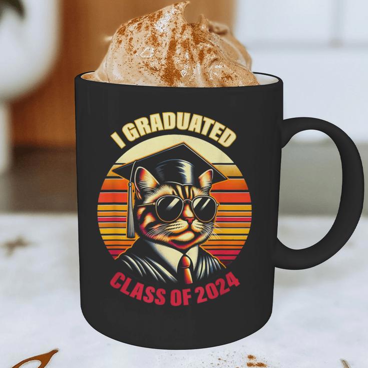 Graduation Day 2024 Graduate For School Degree College Cat Men Women Graphic Print Coffee Mug