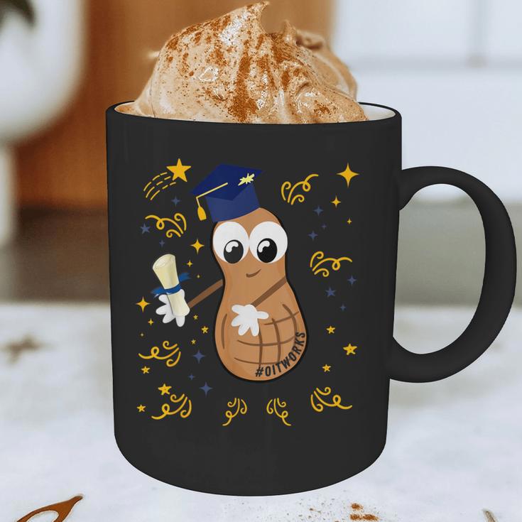Graduation Flossing Peanut OIT Graphic Print Coffee Mug