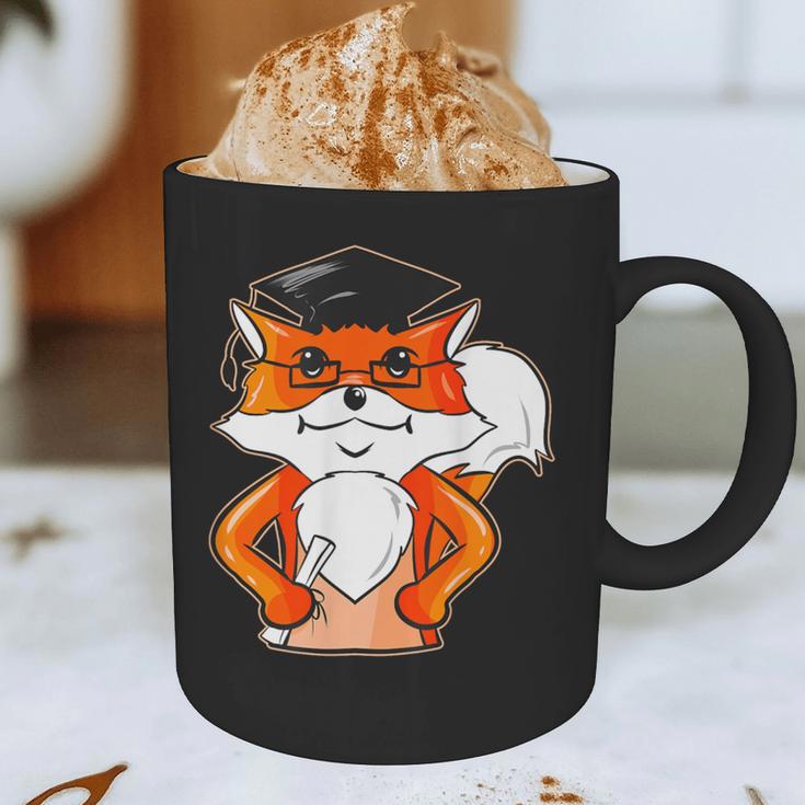 Graduation Fox School Bachelor Master Doctor Study Graphic Print Coffee Mug