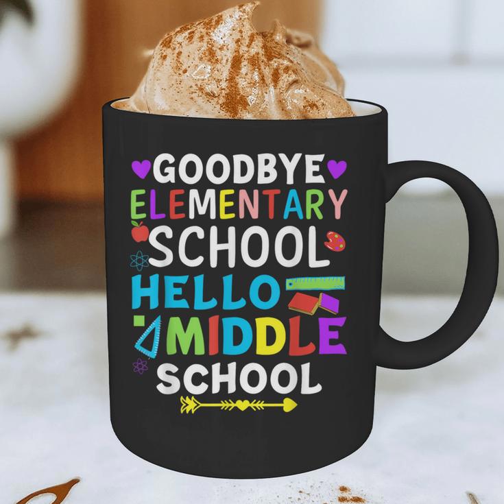 Graduation Shirt For 5th Grader Goodbye Hello Middle School Graphic Print Coffee Mug