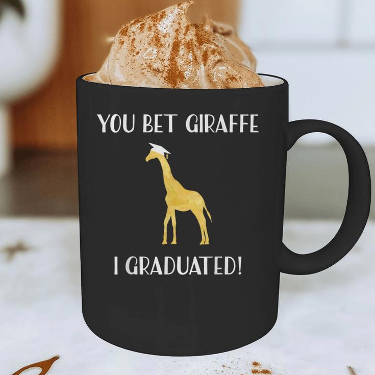 Graduation Shirt You Bet Giraffe I Graduated Pun Graphic Print Coffee Mug