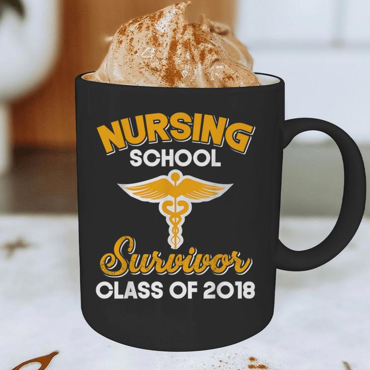 Graduation Shirt Nursing School Survivor Class Of 2018 Tee Graphic Print Coffee Mug