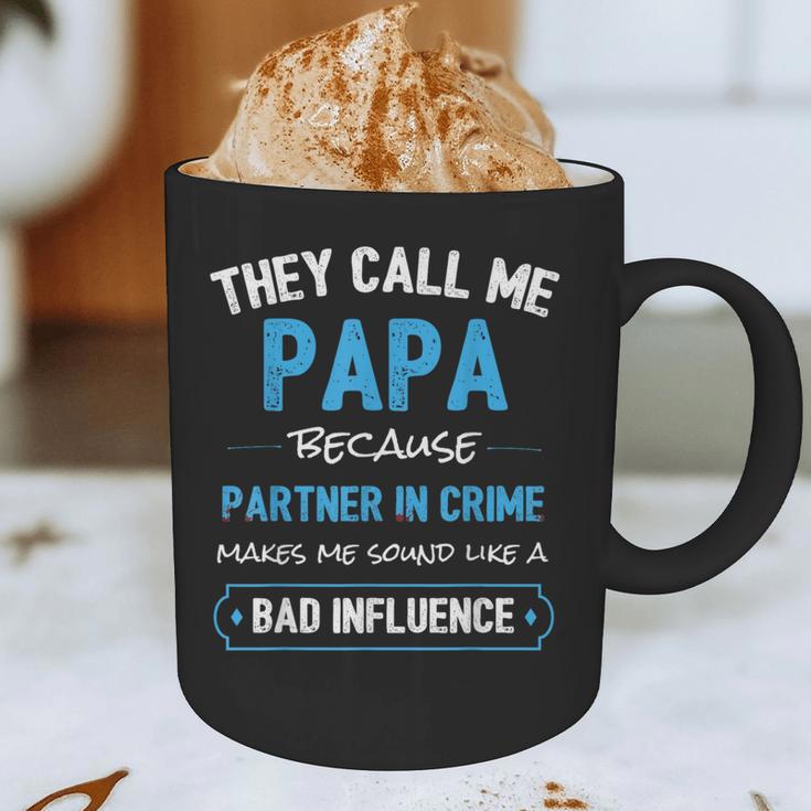 Grandpa Papa Partner In Crime Dad Graphic Print Coffee Mug