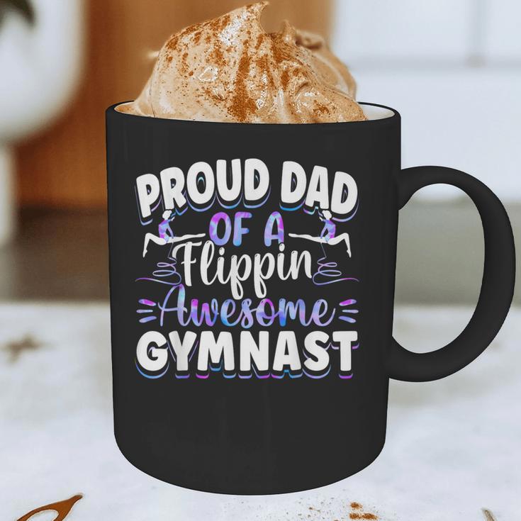 Gymnastics Watercolor Proud Dad Of A Flippin Awesome Gymnast Graphic Print Coffee Mug Gymnastics Watercolor Proud Dad Of A Flippin Awesome Gymnast Graphic Print Coffee Mug