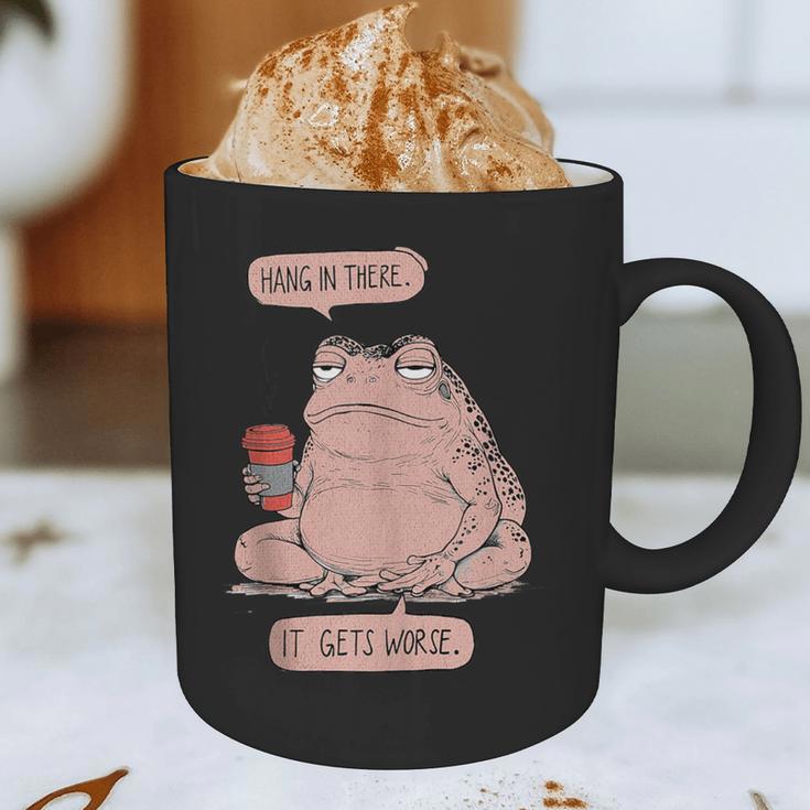 Hang In There It Gets Worse Introverts Anti Valentines Day Graphic Print Coffee Mug