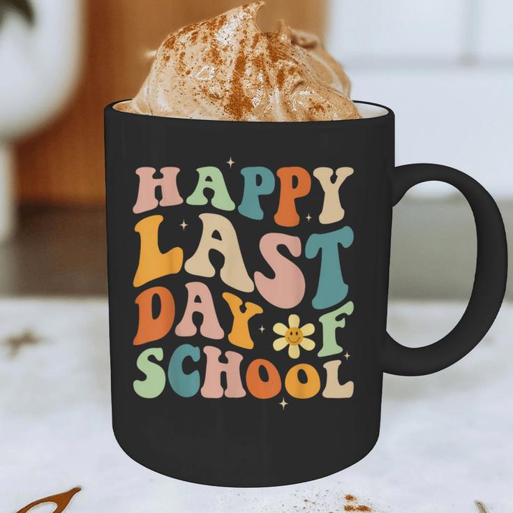 Happy Last Day Of School Groovy Teacher Student Graduation Graphic Print Coffee Mug