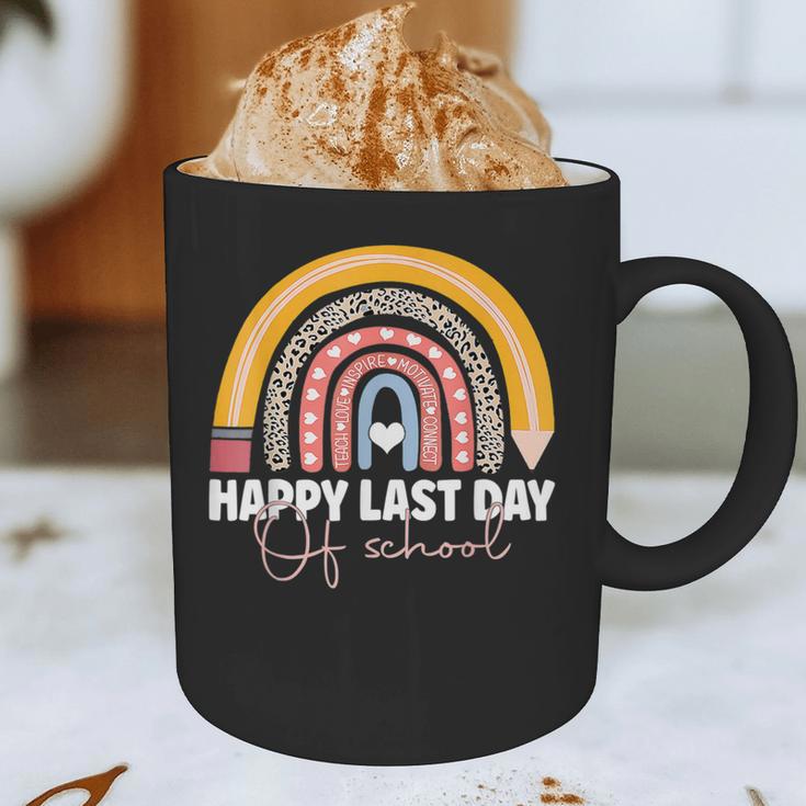 HAPPY LAST OF DAY SCHOOL Rainbow Teacher Student Graduation Graphic Print Coffee Mug