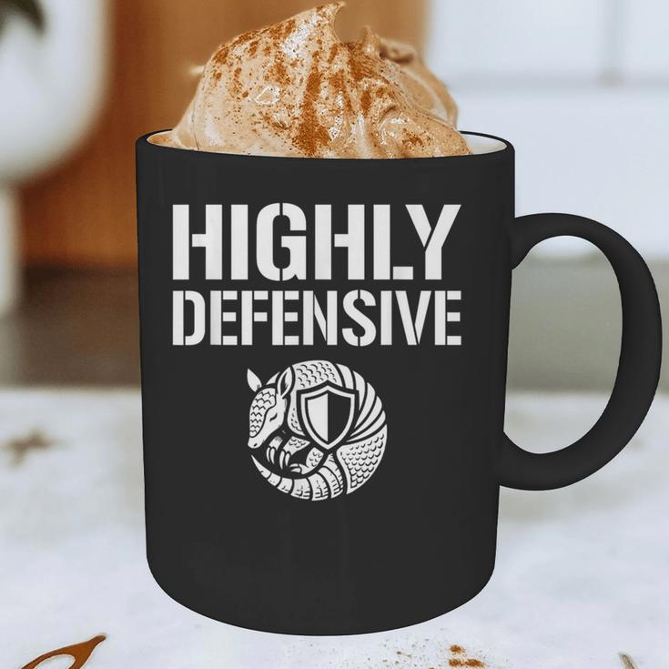Highly Defensive Armadillo Shield Introvert Boundaries Graphic Print Coffee Mug Highly Defensive Armadillo Shield Introvert Boundaries Graphic Print Coffee Mug