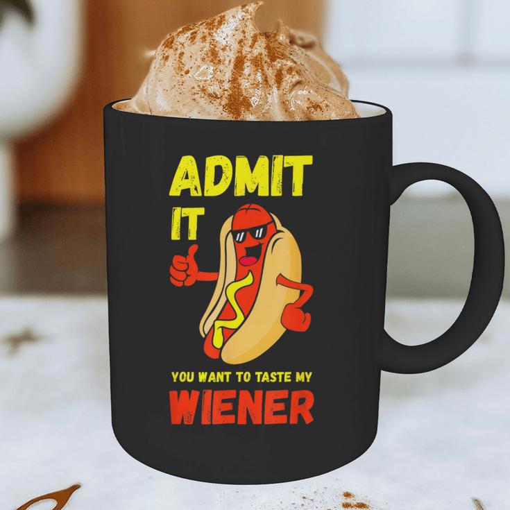 Hilarious Hot Dog Dad Joke Text Pun Dirty Joke -Barbecue Graphic Print Coffee Mug