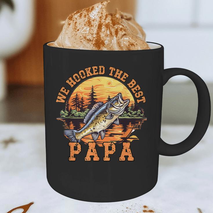 We Hooked The Best Papa Ever Fishing Dad Papa's Day Graphic Print Coffee Mug