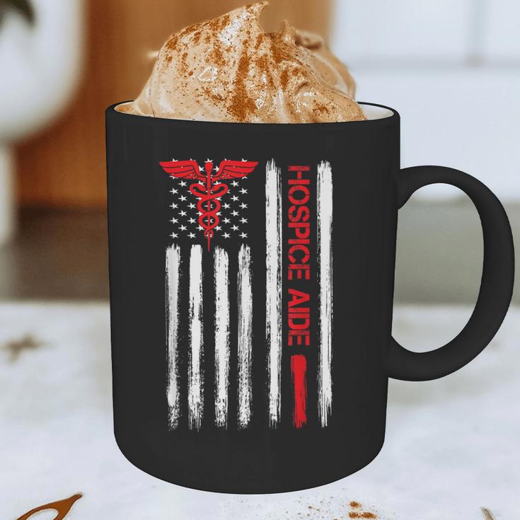 Hospice Aide American Flag Nurses Graduation Medical Graphic Print Coffee Mug