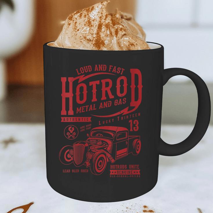 Hotrod Car Automotive Nostalgia Distressed Retro Graphic Print Coffee Mug