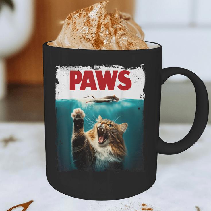 Humorous Paws Parody Cat Mouse For Cat Lover Cat Mom Cat Dad Graphic Print Coffee Mug