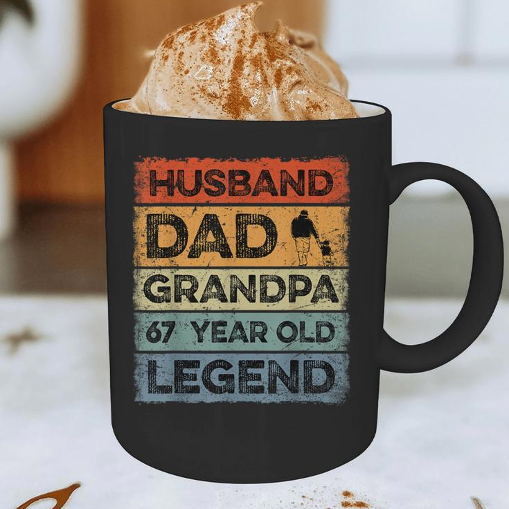 Husband Dad Grandpa 67 Year Old Legend 67th Birthday Vintage Graphic Print Coffee Mug