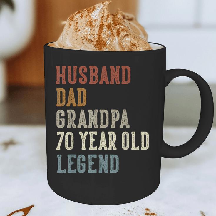 Husband Dad Grandpa 70 Year Old Legend 70th Birthday Graphic Print Coffee Mug