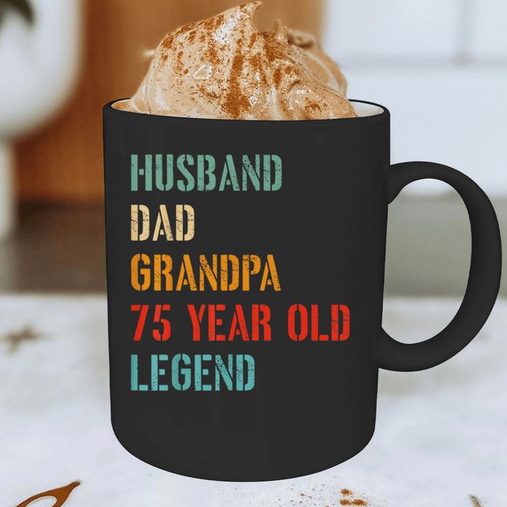 Husband Dad Grandpa 75 Year Old Legend 75th Birthday Graphic Print Coffee Mug