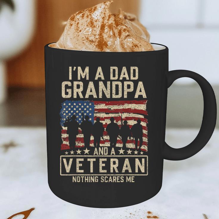 I'm A Dad Grandpa And Veteran Patriotic US Flag Veterans Day Graphic Print Coffee Mug