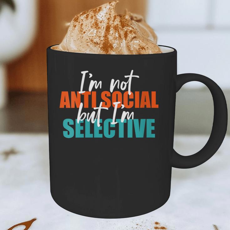 I'm Not Anti-Social But I'm Selective Introvert Graphic Print Coffee Mug