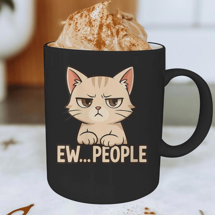 Introvert Anime Cat Ew People Graphic Print Coffee Mug Introvert Anime Cat Ew People Graphic Print Coffee Mug