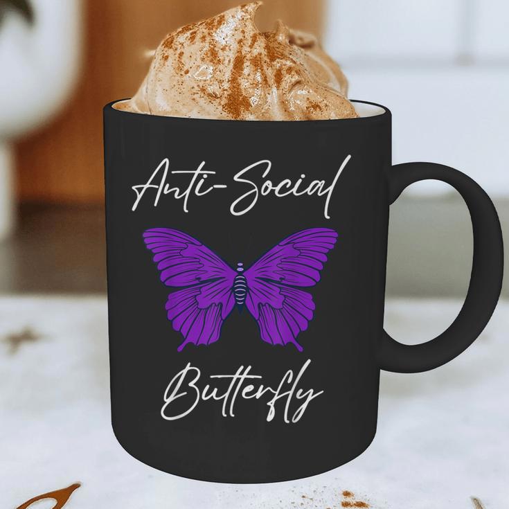 Introvert Antisocial Butterfly For Women Men Graphic Print Coffee Mug Introvert Antisocial Butterfly For Women Men Graphic Print Coffee Mug