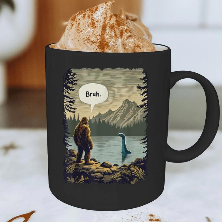 Introvert Bigfoot Sasquatch Loch Ness Monster Bruh Graphic Print Coffee Mug