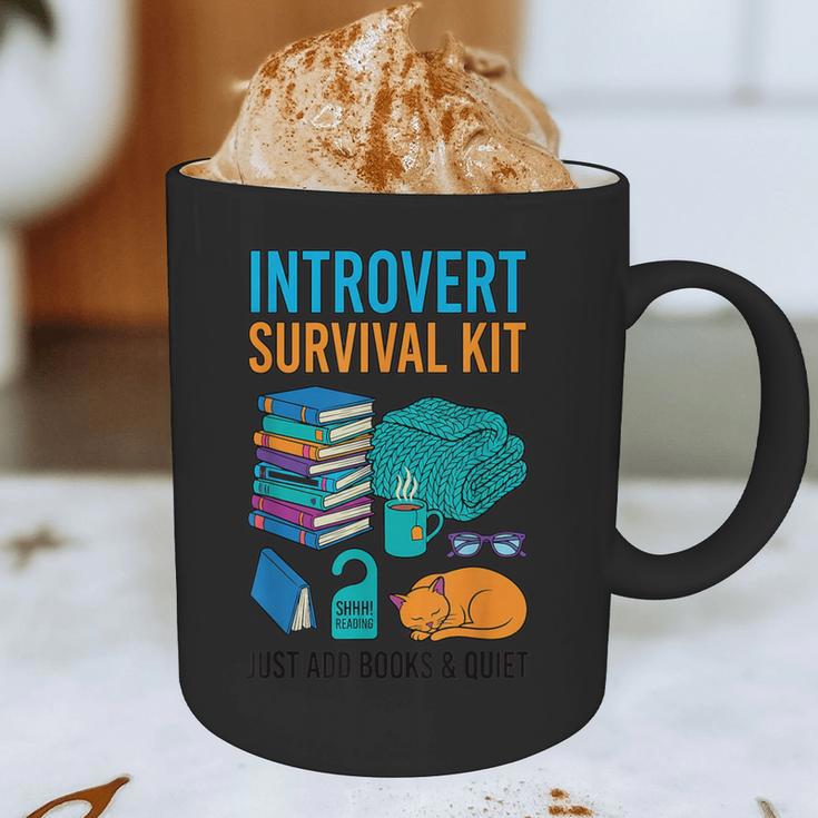 Introvert Book Lover Introvert Survival Kit Graphic Print Coffee Mug
