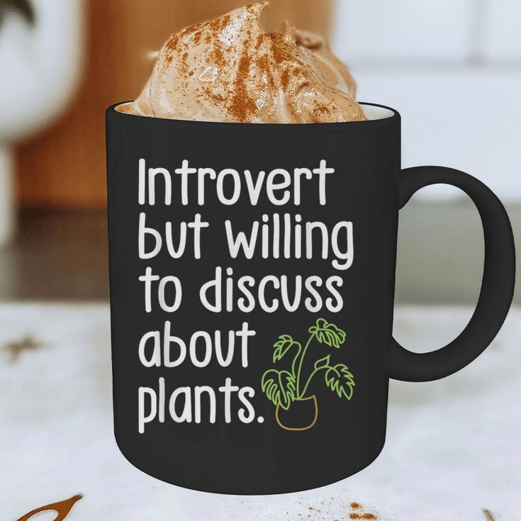 Introvert Humorous Plant Lover Gardening Graphic Print Coffee Mug