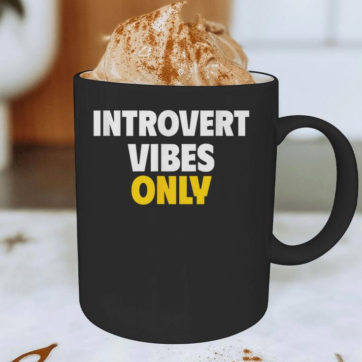 Introvert Vibes Only Graphic Print Coffee Mug Introvert Vibes Only Graphic Print Coffee Mug