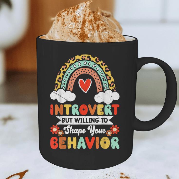 Introvert But Willing To Shape Your Behavior Graphic Print Coffee Mug