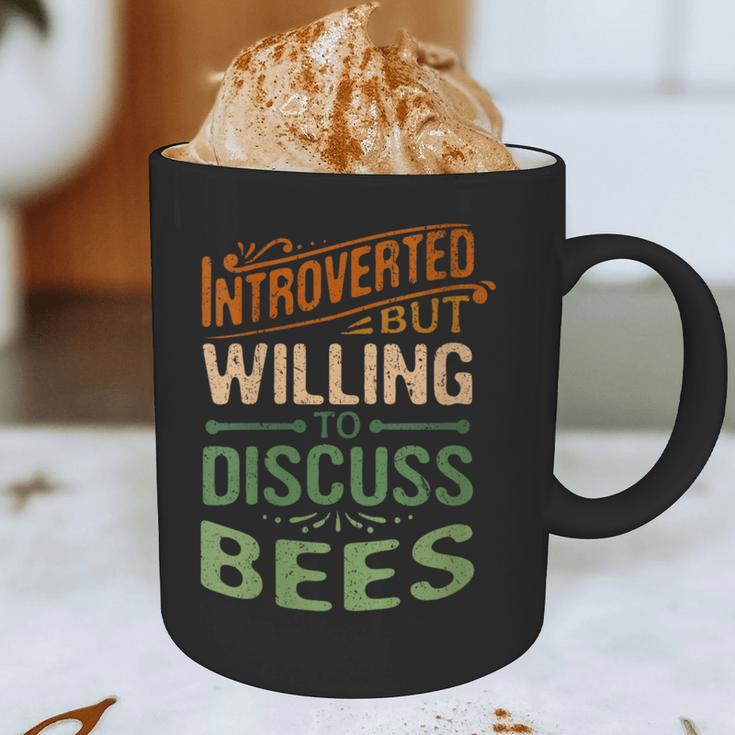 Introverted But Willing To Discuss Bees Animal Meme Graphic Print Coffee Mug Introverted But Willing To Discuss Bees Animal Meme Graphic Print Coffee Mug