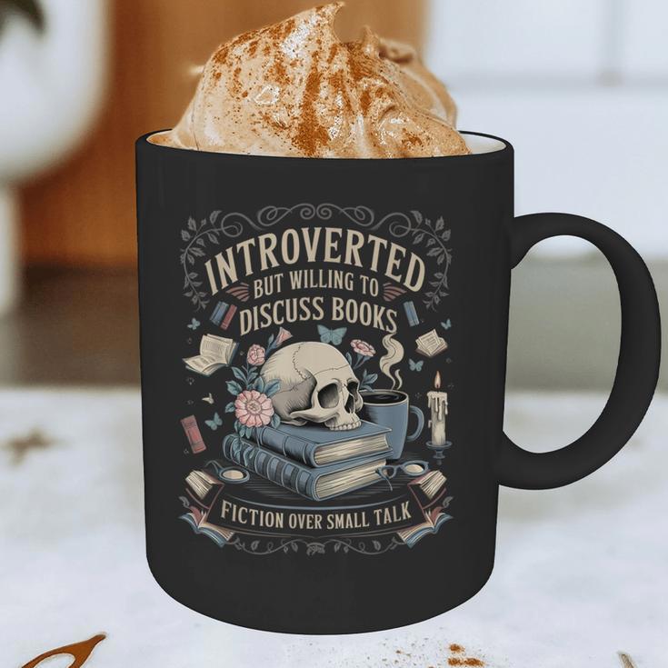 Introverted But Willing To Discuss Books Club Cozy Aesthetic Graphic Print Coffee Mug