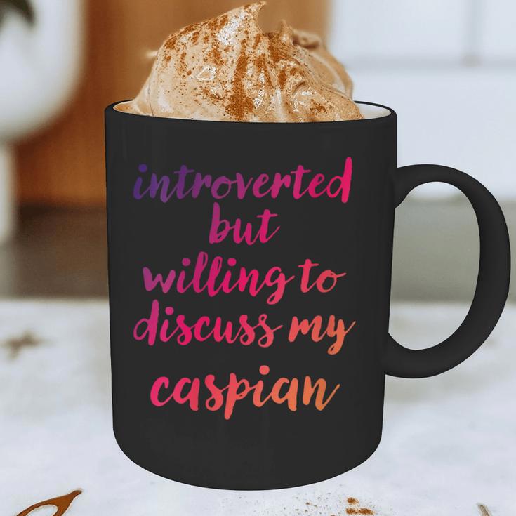 Introverted Willing To Discuss Caspian Introvert Graphic Print Coffee Mug Introverted Willing To Discuss Caspian Introvert Graphic Print Coffee Mug
