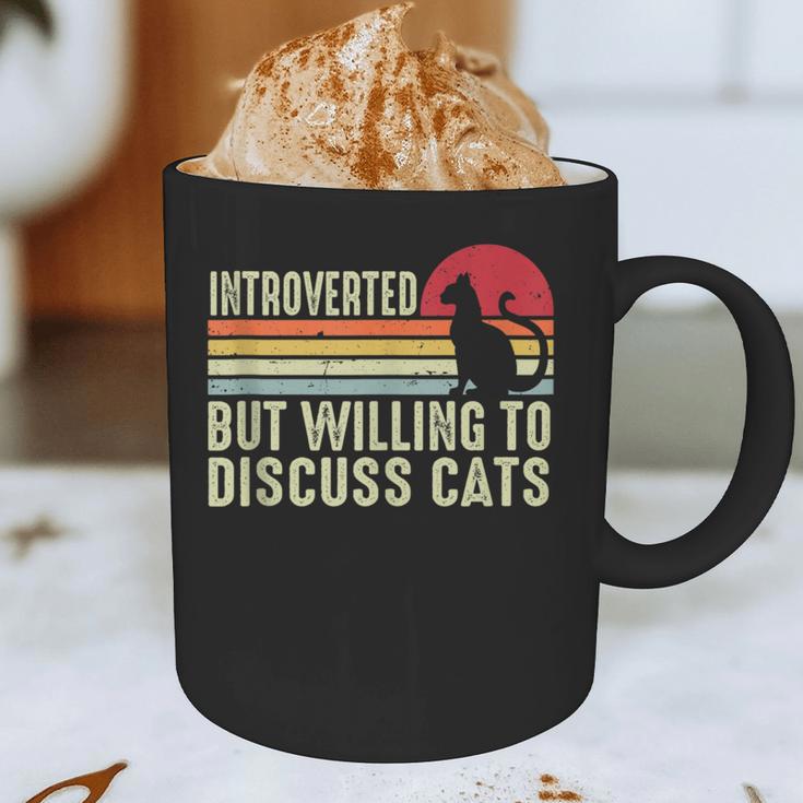 Introverted But Willing To Discuss Cats Kitten Pet Lover Graphic Print Coffee Mug Introverted But Willing To Discuss Cats Kitten Pet Lover Graphic Print Coffee Mug