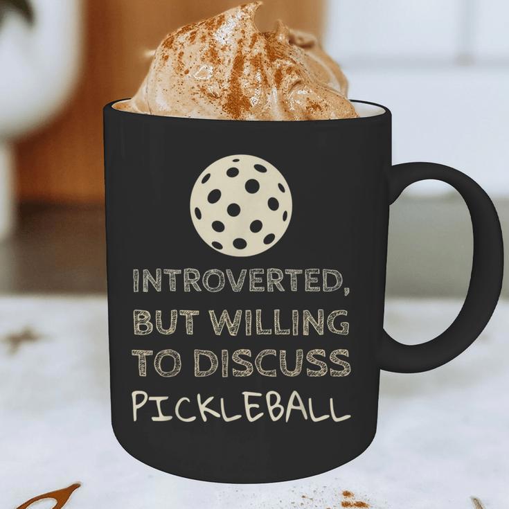 Introverted But Willing To Discuss Pickleball Graphic Print Coffee Mug Introverted But Willing To Discuss Pickleball Graphic Print Coffee Mug