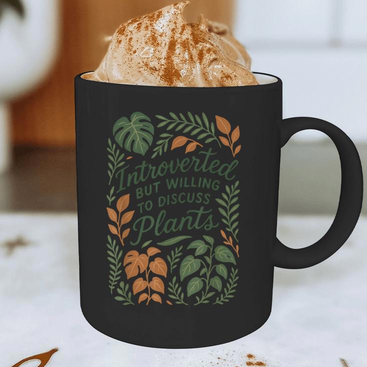 Introverted But Willing To Discuss Plants Botanical Graphic Print Coffee Mug Introverted But Willing To Discuss Plants Botanical Graphic Print Coffee Mug