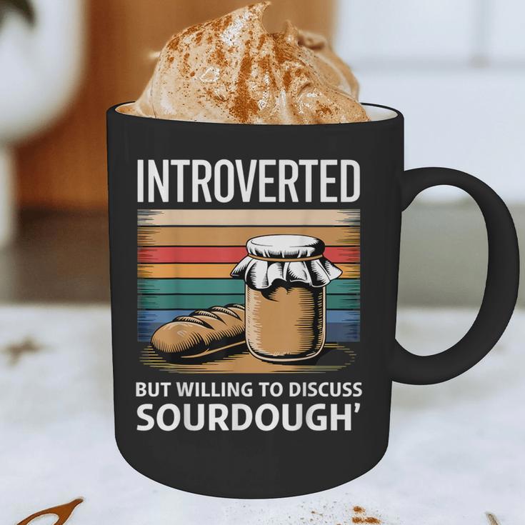 Introverted But Willing To Discuss Sourdough Vintage Baking Graphic Print Coffee Mug