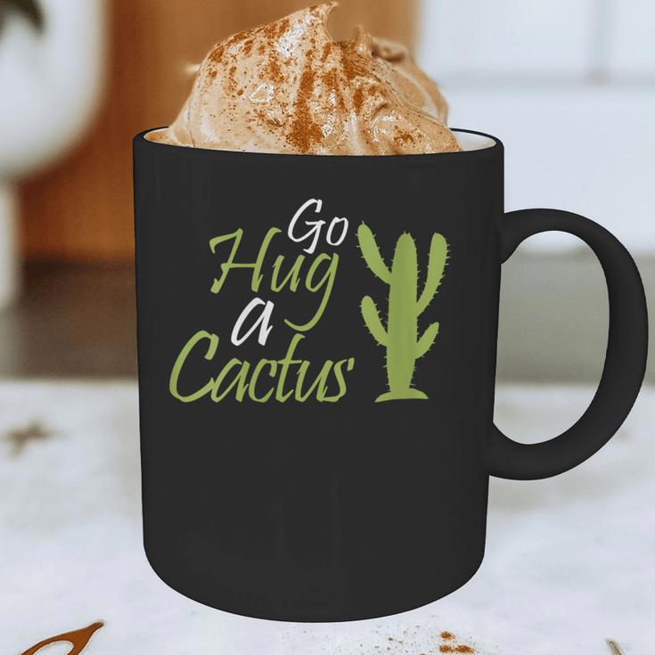 Introverts Sassy Saying Sassy Quote No Hugs Go Hug Cactus Graphic Print Coffee Mug