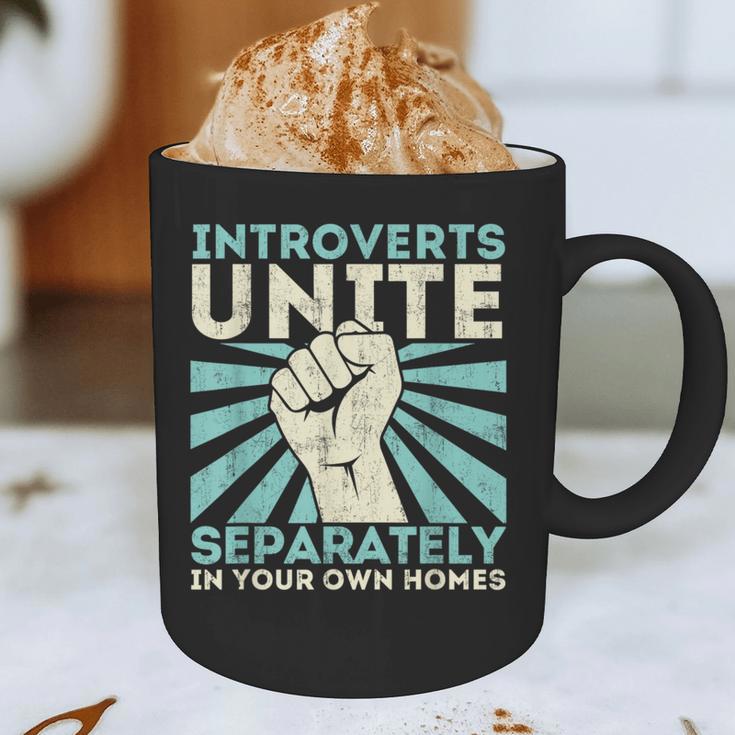 Introverts Unite Separately Introverted Antisocial Graphic Print Coffee Mug Introverts Unite Separately Introverted Antisocial Graphic Print Coffee Mug