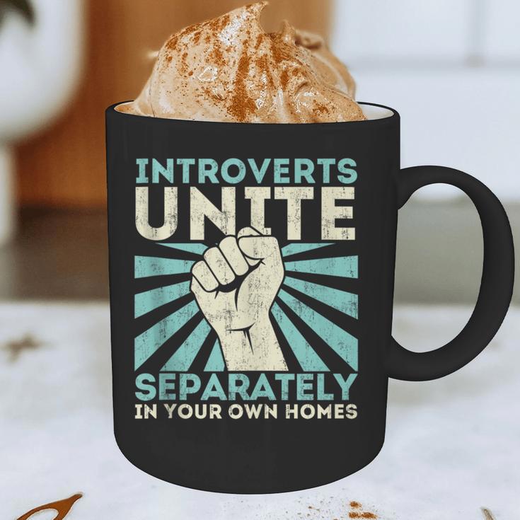 Introverts Unite Separately Introverted Antisocial Graphic Print Coffee Mug Introverts Unite Separately Introverted Antisocial Graphic Print Coffee Mug