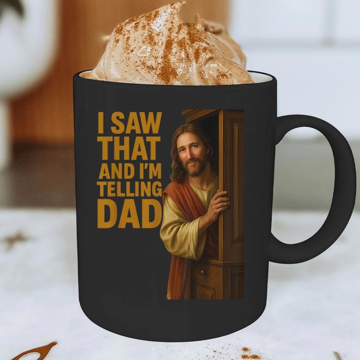 Jesus I Saw That I'm Telling Dad Religious Graphic Print Coffee Mug