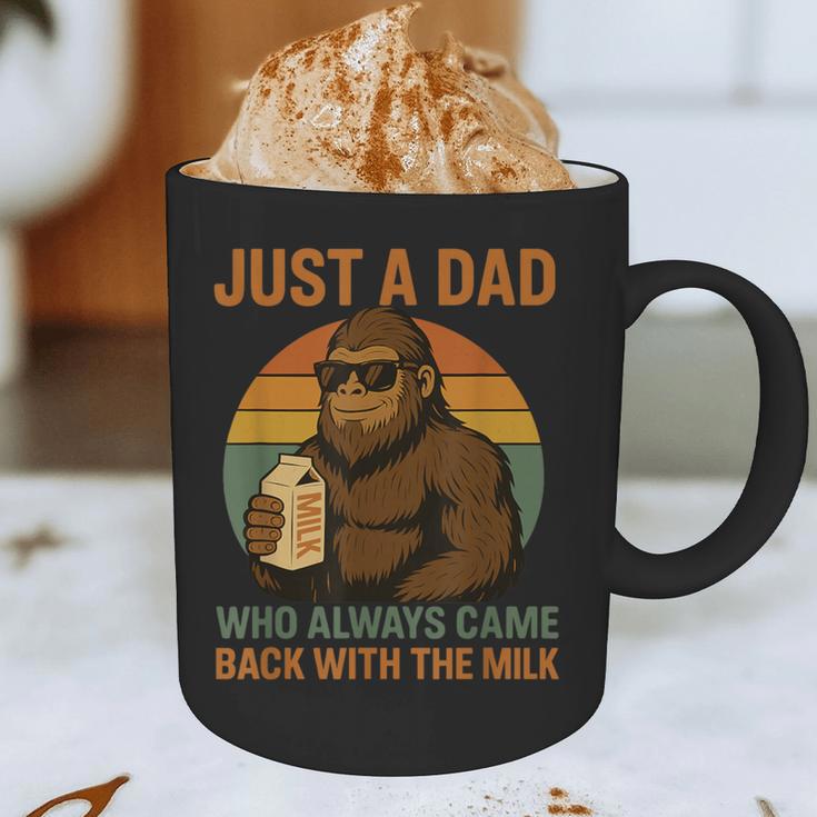 Just A Dad Who Always Came Back With The Milk Bigfoot Graphic Print Coffee Mug Just A Dad Who Always Came Back With The Milk Bigfoot Graphic Print Coffee Mug