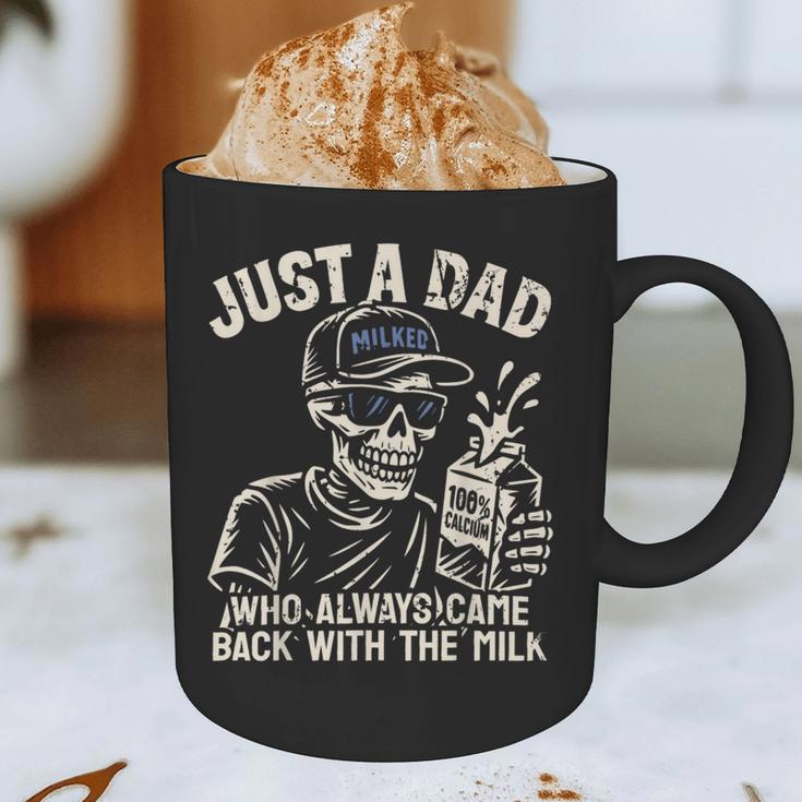 Just A Dad Who Always Came Back With The Milk Shirt Skeleton Graphic Print Coffee Mug