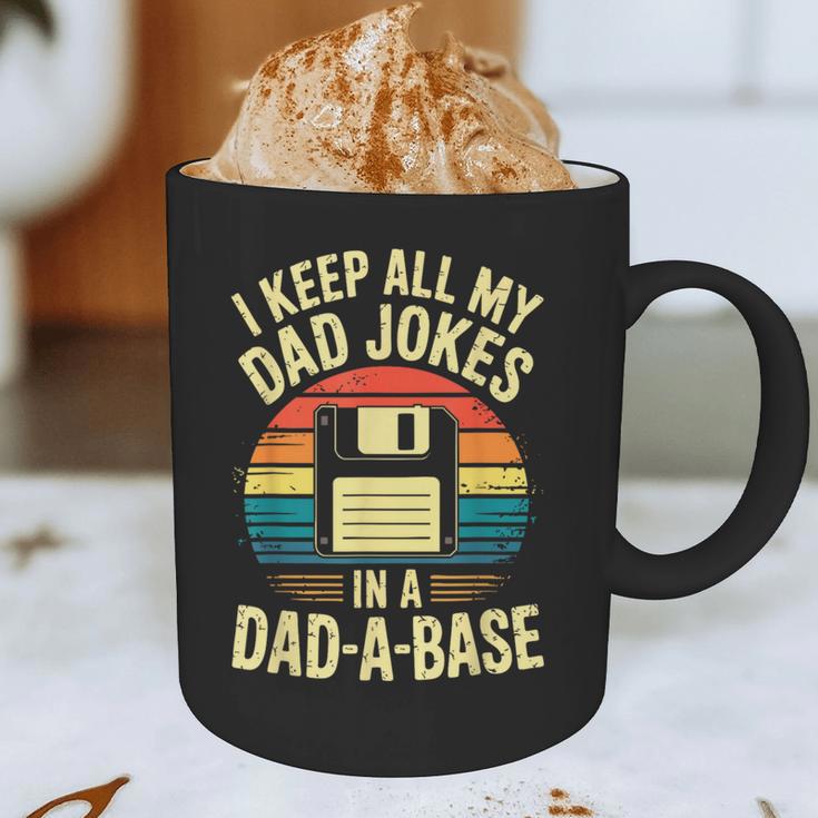 I Keep All My Dad Jokes In A Dad-A-Base Shirt Men Dad Joke Graphic Print Coffee Mug